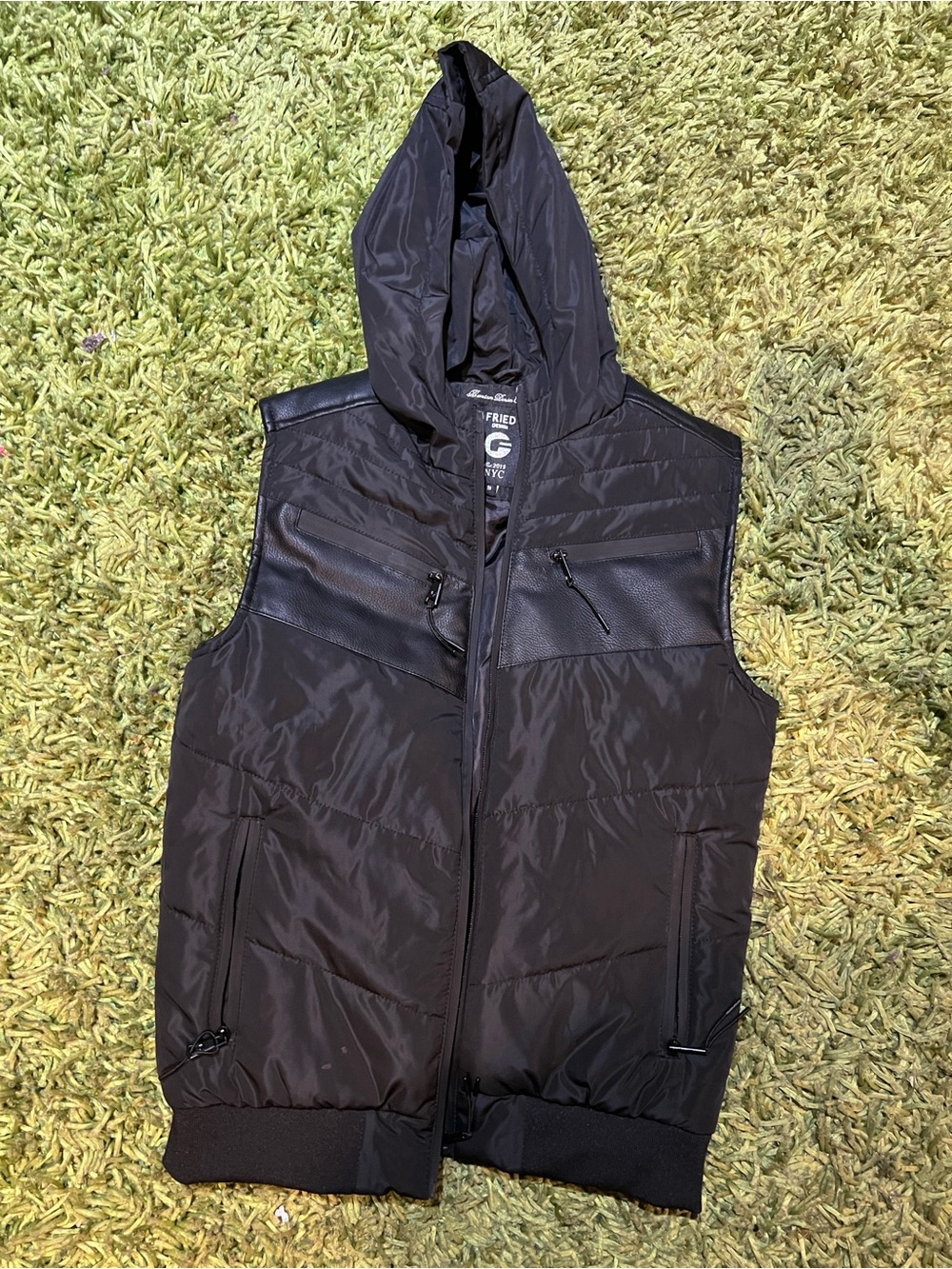 Boy’s Black Hooded Puffer Vest - Unbranded